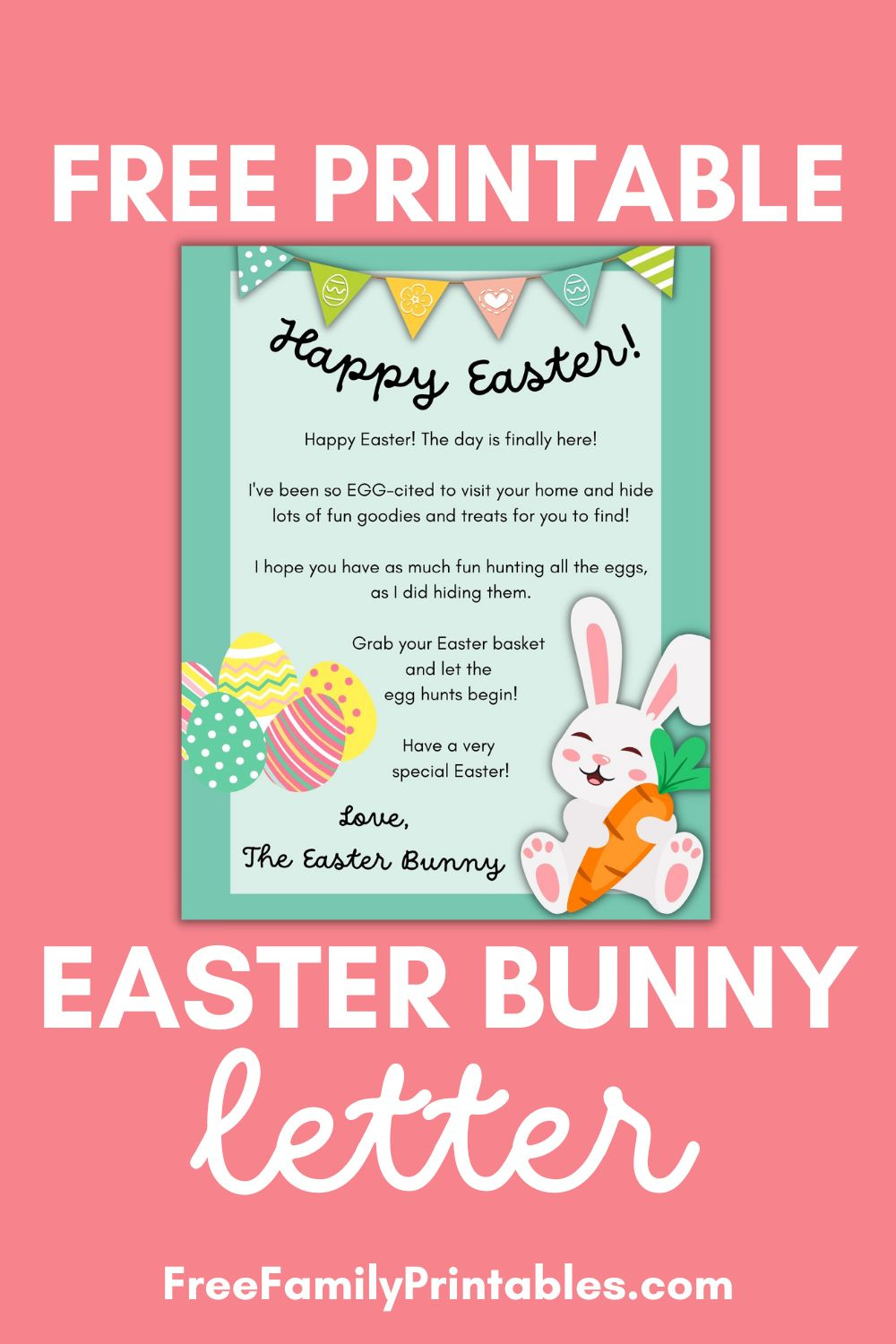 Easter Bunny Letter Free Printable - Making Frugal Fun inside Letter From the Easter Bunny Printable