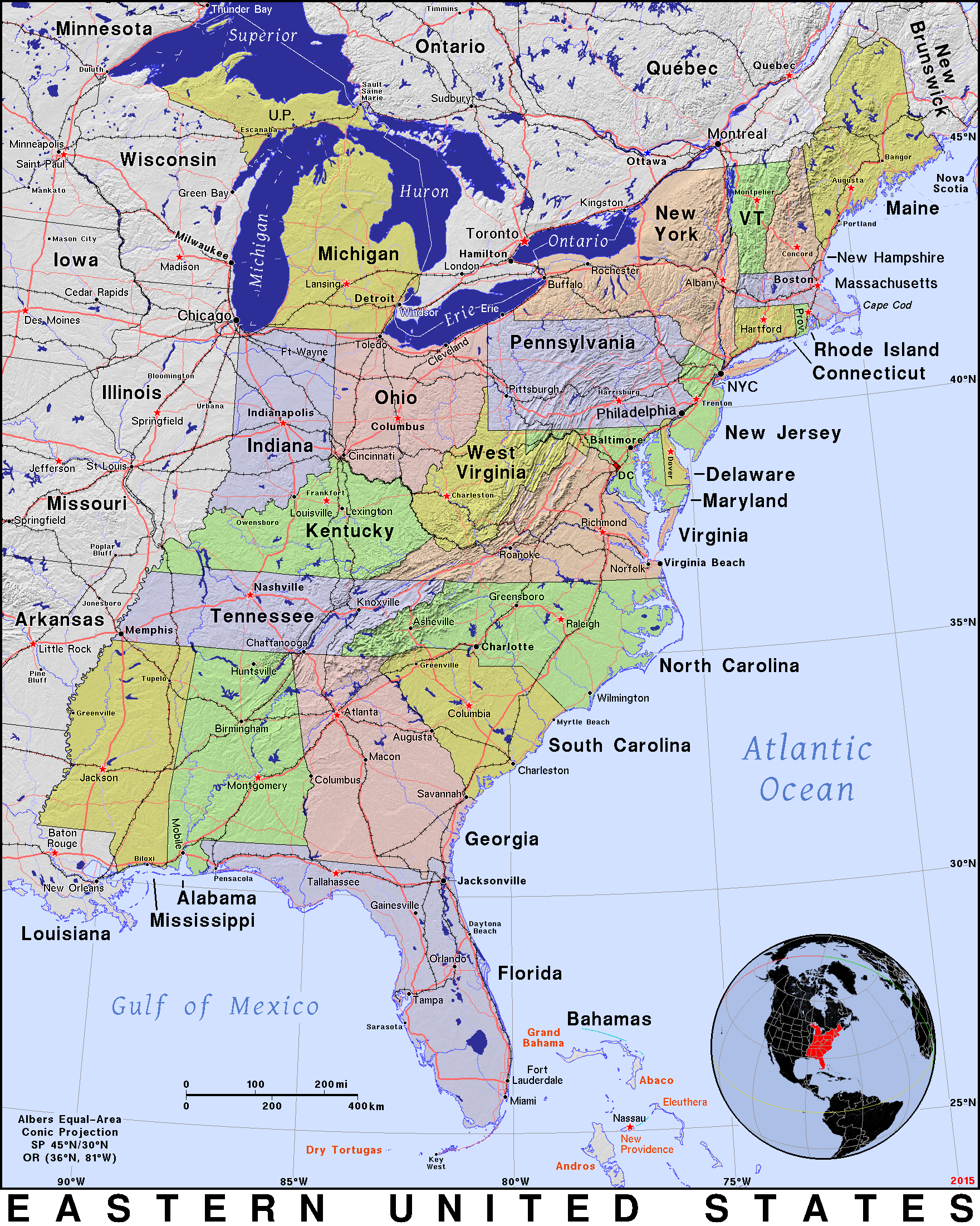 Eastern United States · Public Domain Mapspat, The Free, Open with regard to Printable Map of East Coast