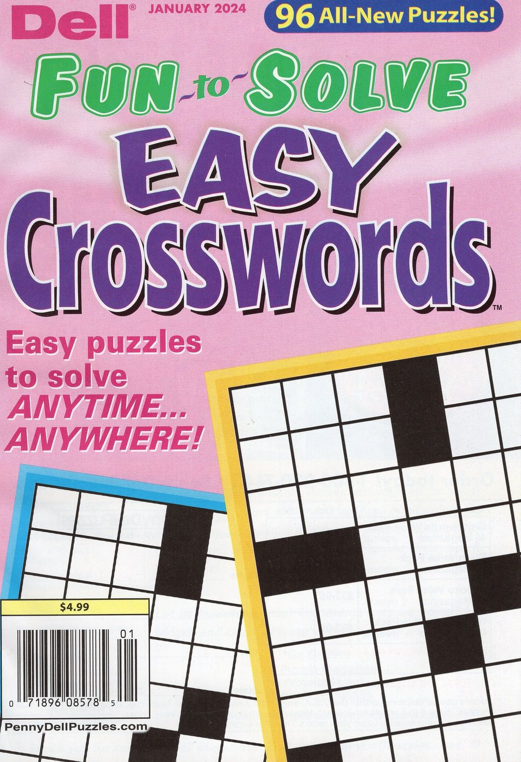 Easy Crossword Puzzles | Dell Fun-To-Solve Easy Crosswords January throughout Dell Easy Crossword Puzzles Printable