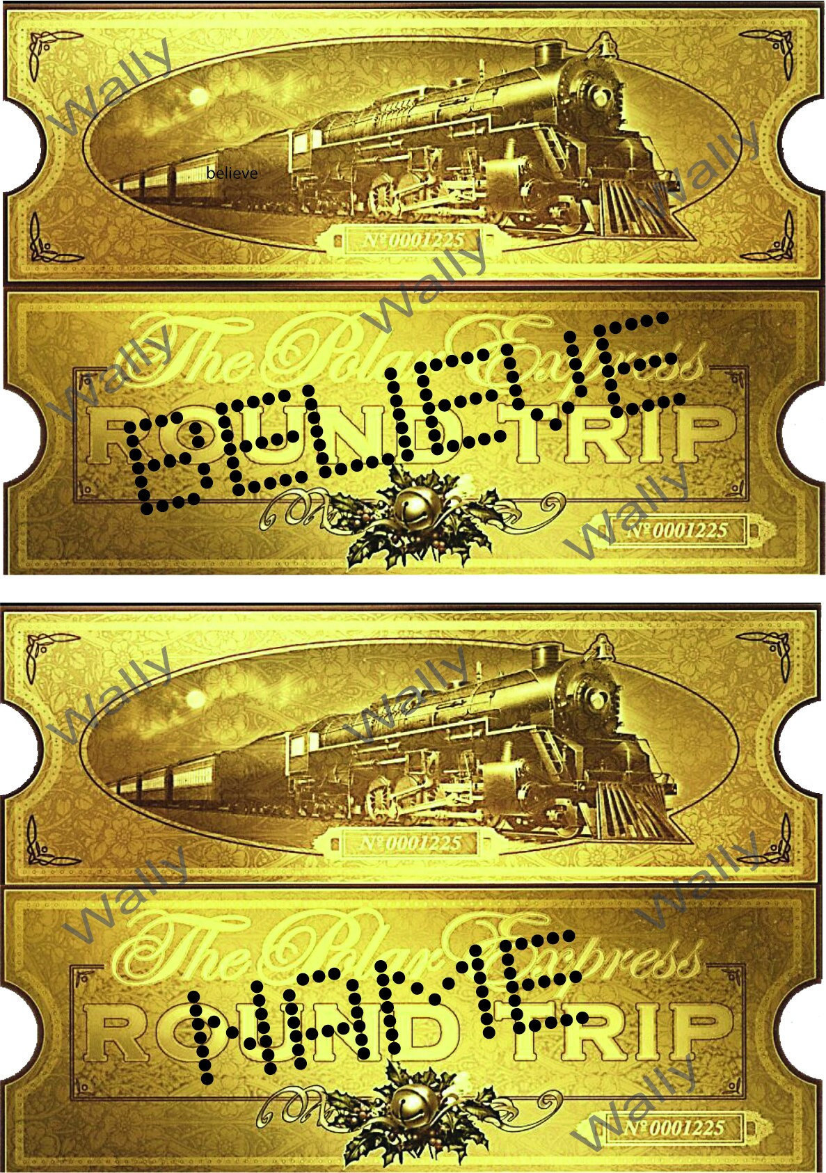 Einzigartiges, Personalisiertes Polar Express-Ticket Zum intended for Printable Believe Ticket Polar Express