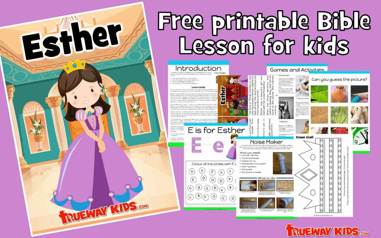 Esther - Bible Lesson For Kids - Trueway Kids with Free Printable Esther Bible Study