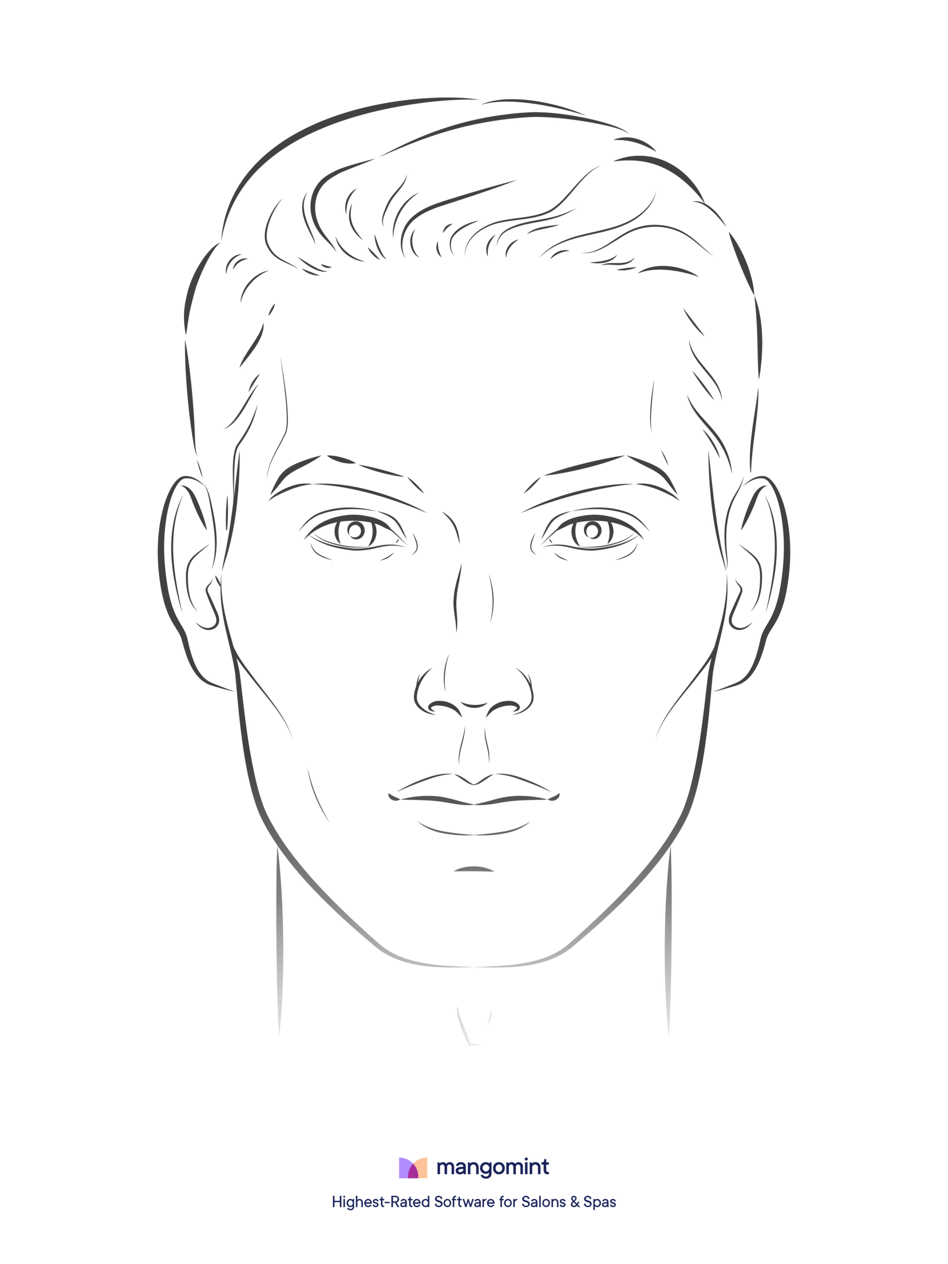 Face Charts: Templates For Spas, Salons, And Tattoo Shops inside Free Printable Botox Face Chart