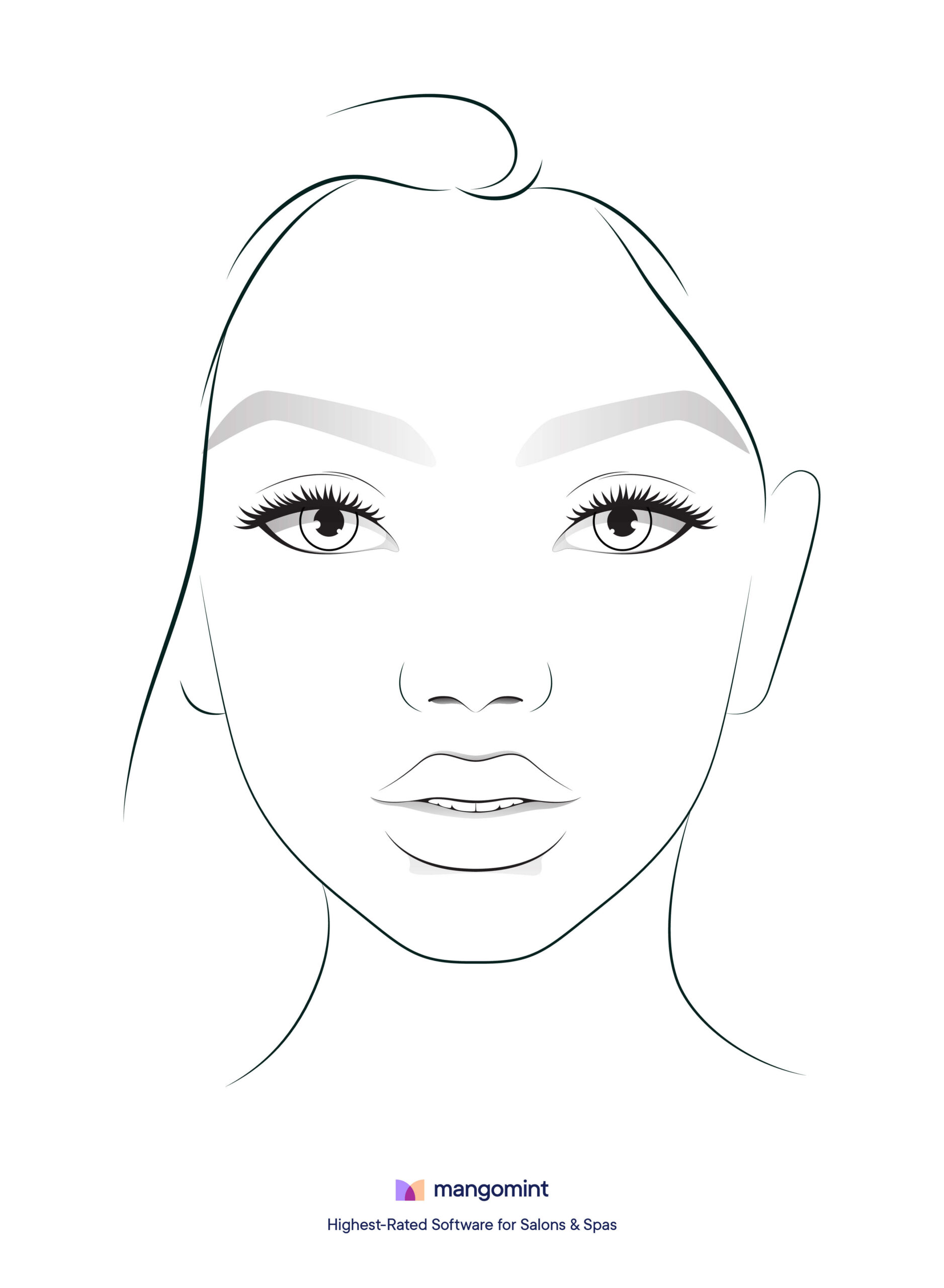 Face Charts: Templates For Spas, Salons, And Tattoo Shops regarding Free Printable Botox Face Chart