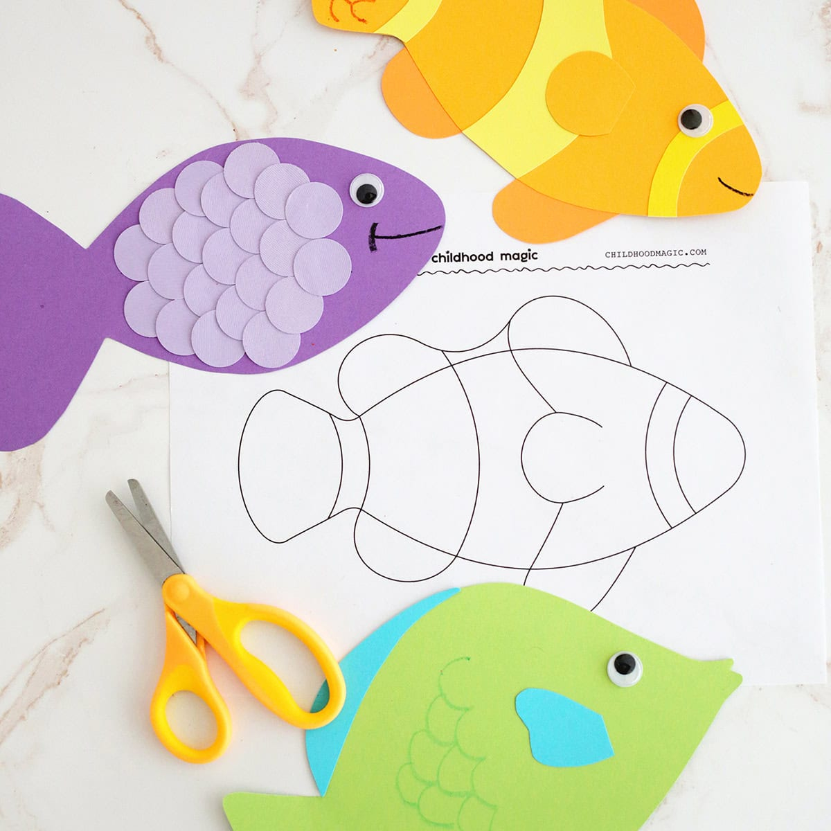 Fish Template- Free Printable - Childhood Magic regarding Cut Out Printable Fish Template