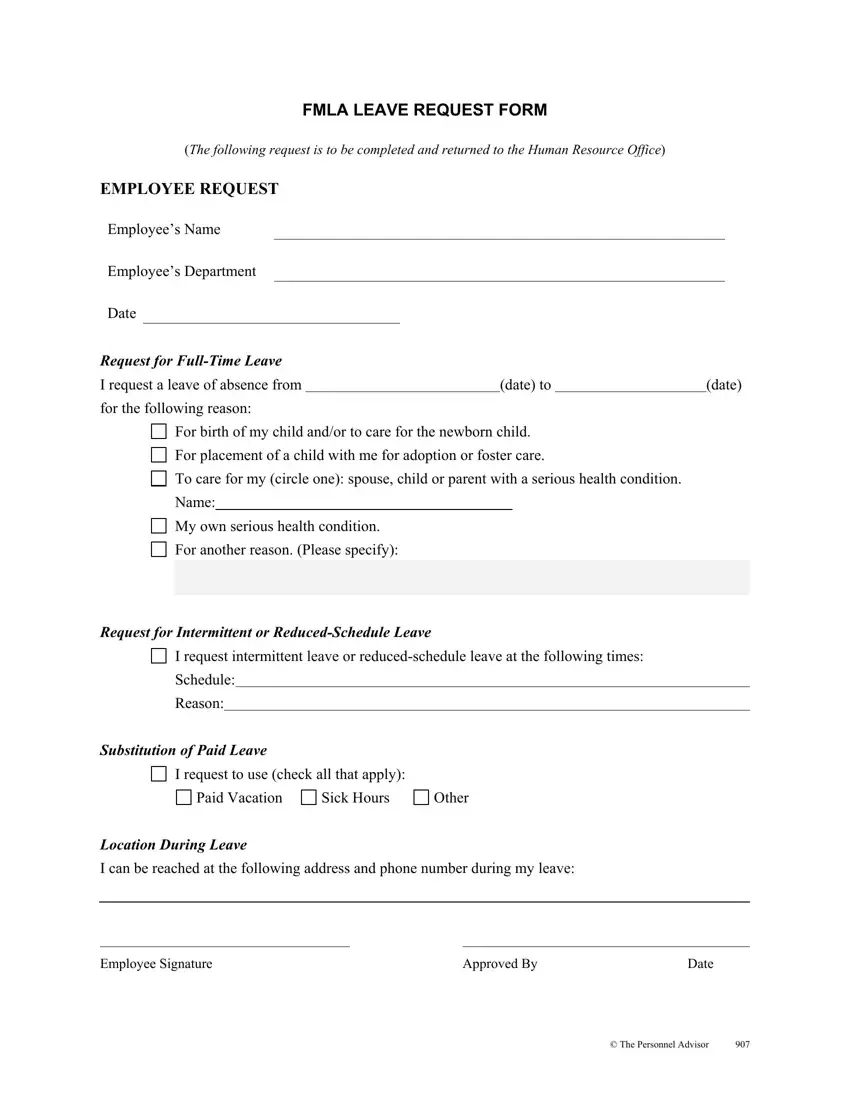 Fmla Leave Form ≡ Fill Out Printable Pdf Forms Online intended for Printable Fmla Forms For Employee