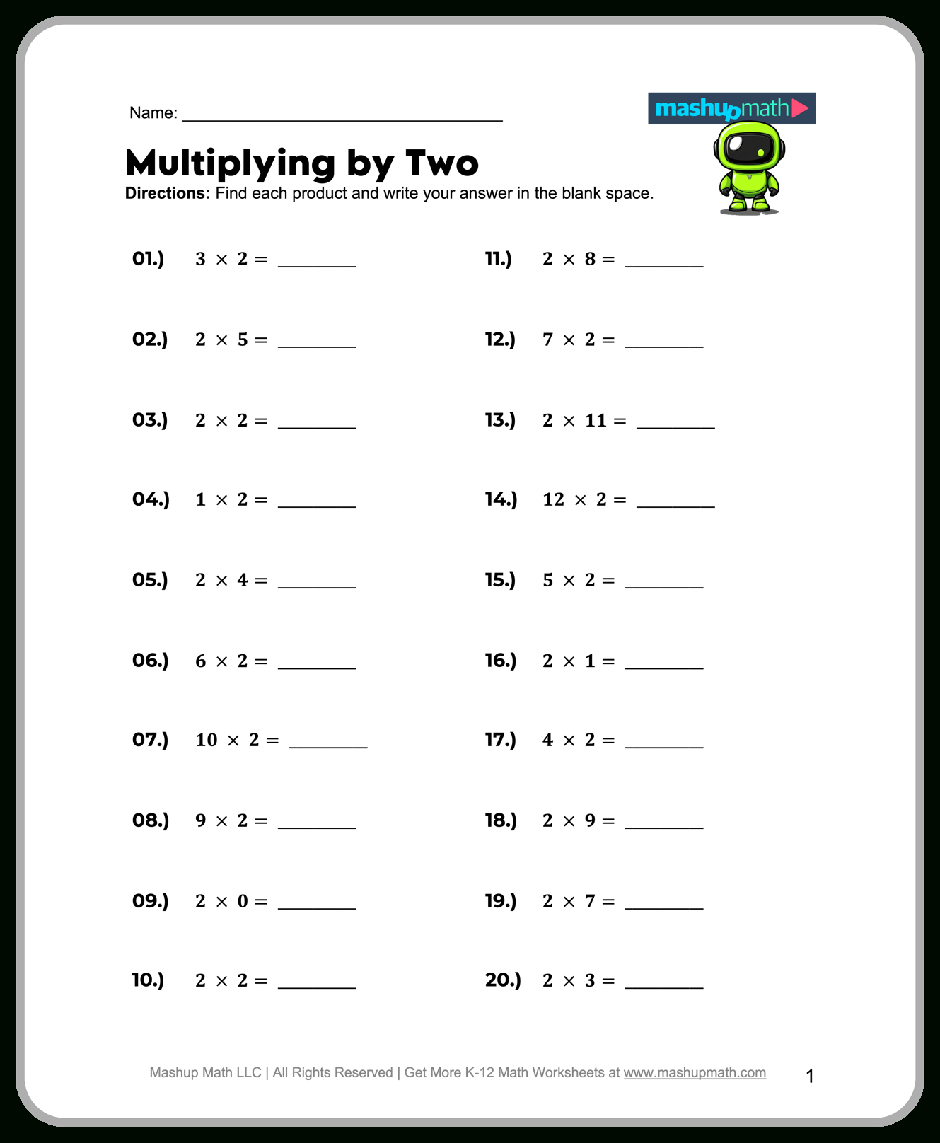 Free 2Nd Grade Math Worksheets—Printable W/ Answers — Mashup Math with 2Nd Grade Free Printable Worksheets