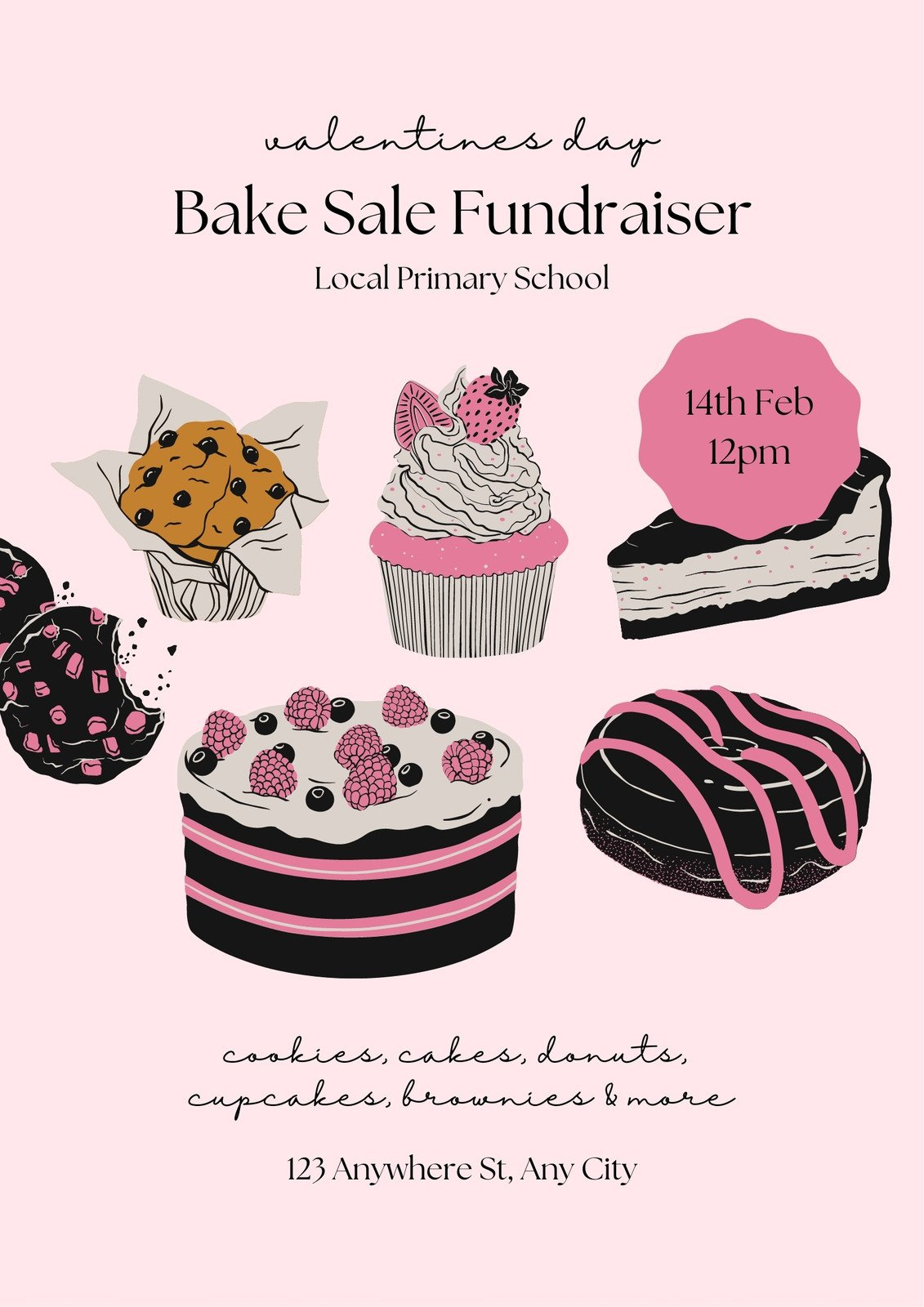 Free And Customizable Bake Sale Templates | Canva throughout Free Printable Bake Sale Flyer Template