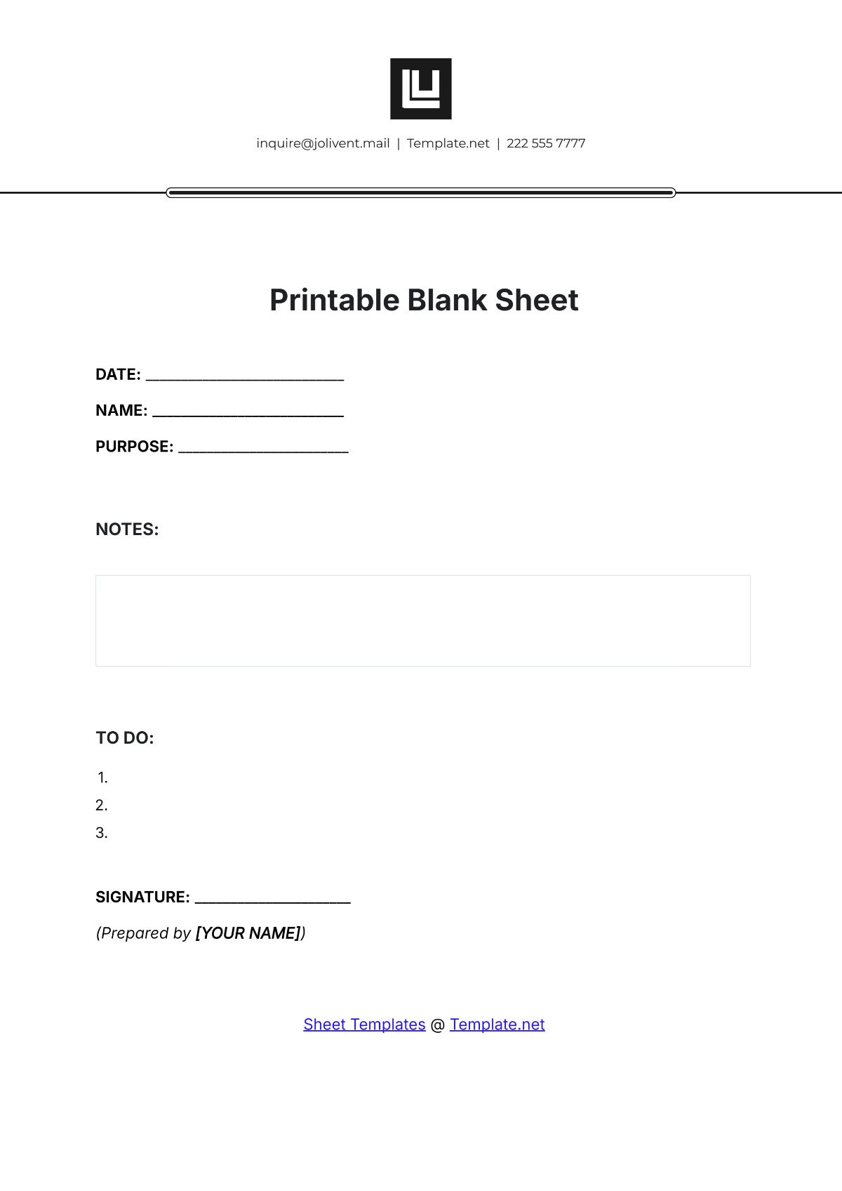 Free Blank Sheet Templates, Editable And Printable with regard to Printable Blank Sheet Of Paper