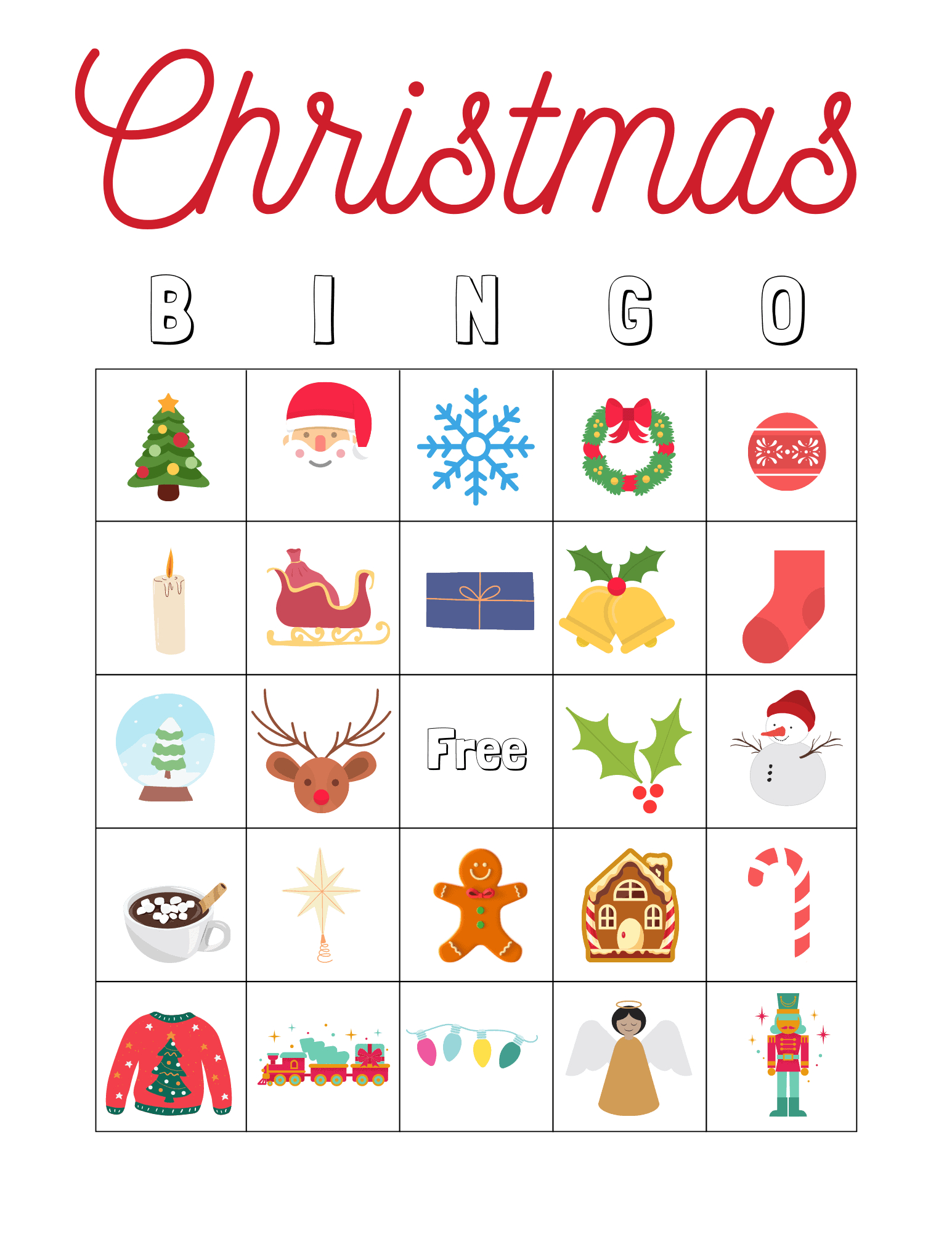 Free Christmas Bingo For Kids - Arinsolangeathome regarding Christmas Bingo Cards Printable Free