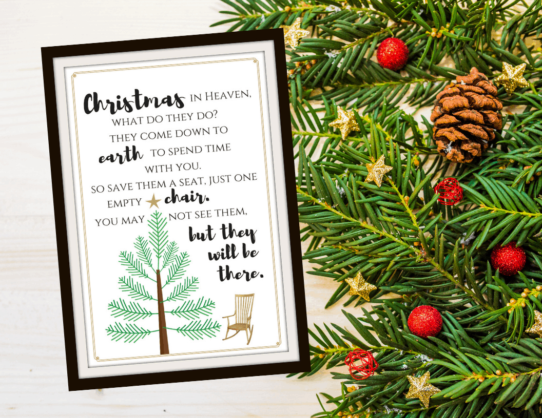 Free Christmas In Heaven Printable You Will Love - Simply September within My First Christmas In Heaven Poem Free Printable