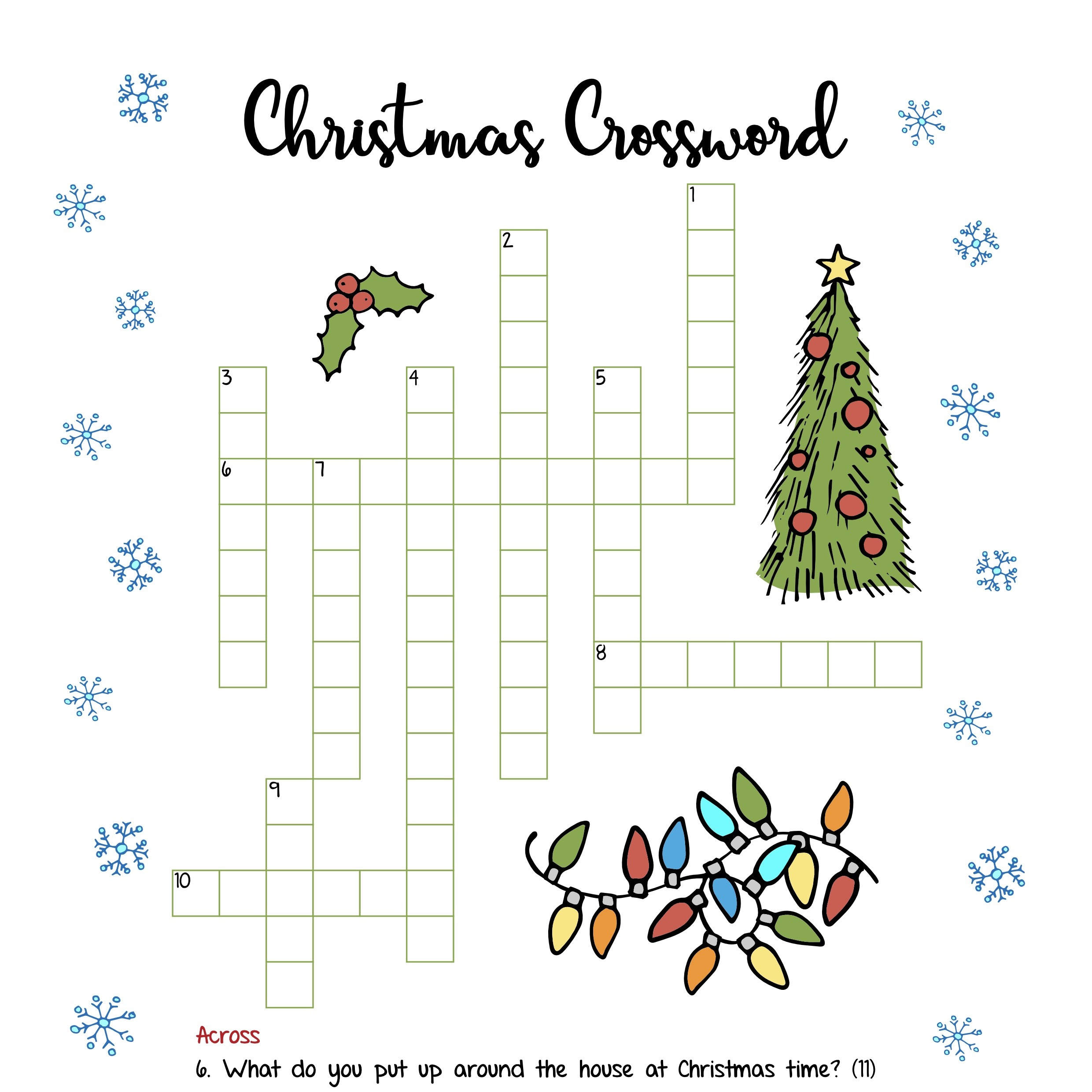 Free Christmas Printables – Crossword | Mama Geek with Christmas Crossword Puzzles Free Printable