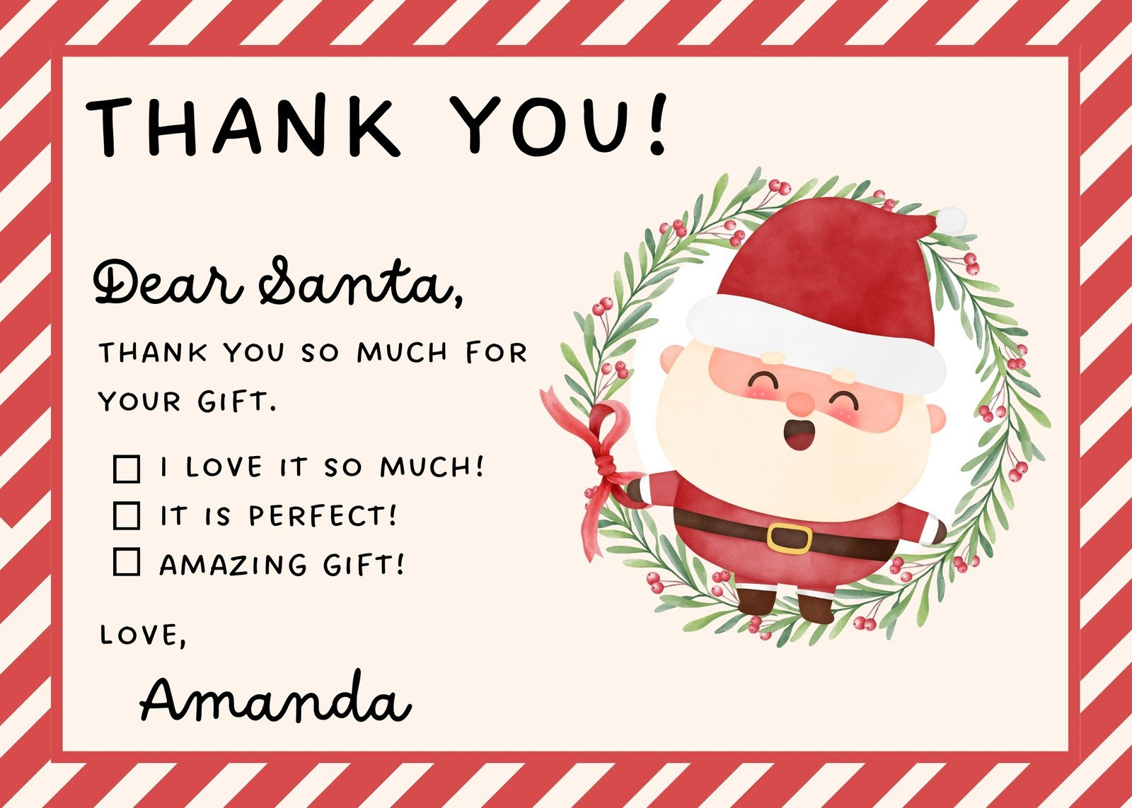 Free Custom Printable Christmas Thank You Card Templates | Canva throughout Xmas Thank You Cards Printable