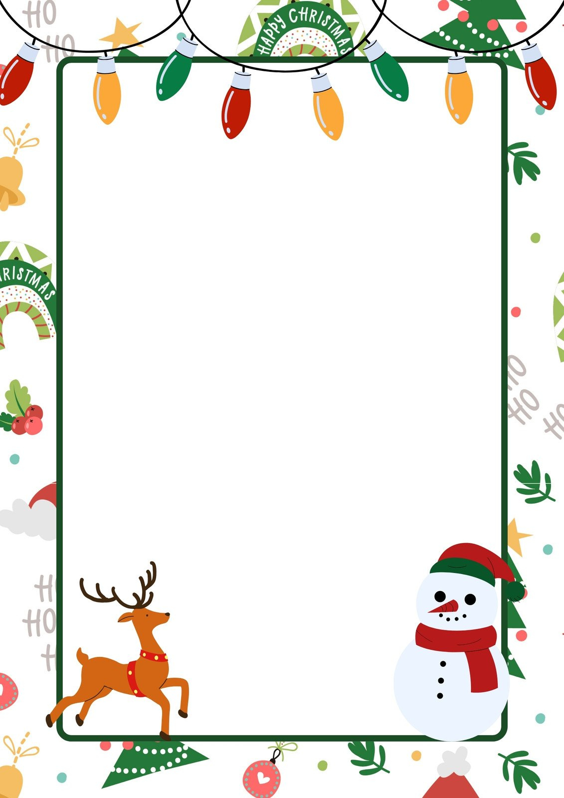 Free Customizable Christmas Page Border Templates | Canva regarding Christmas Letter Borders Free Printable