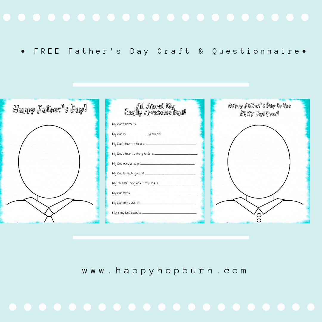 Free Father'S Day Craft Printable - Happy Hepburn for Free Printable Fathers Day Crafts