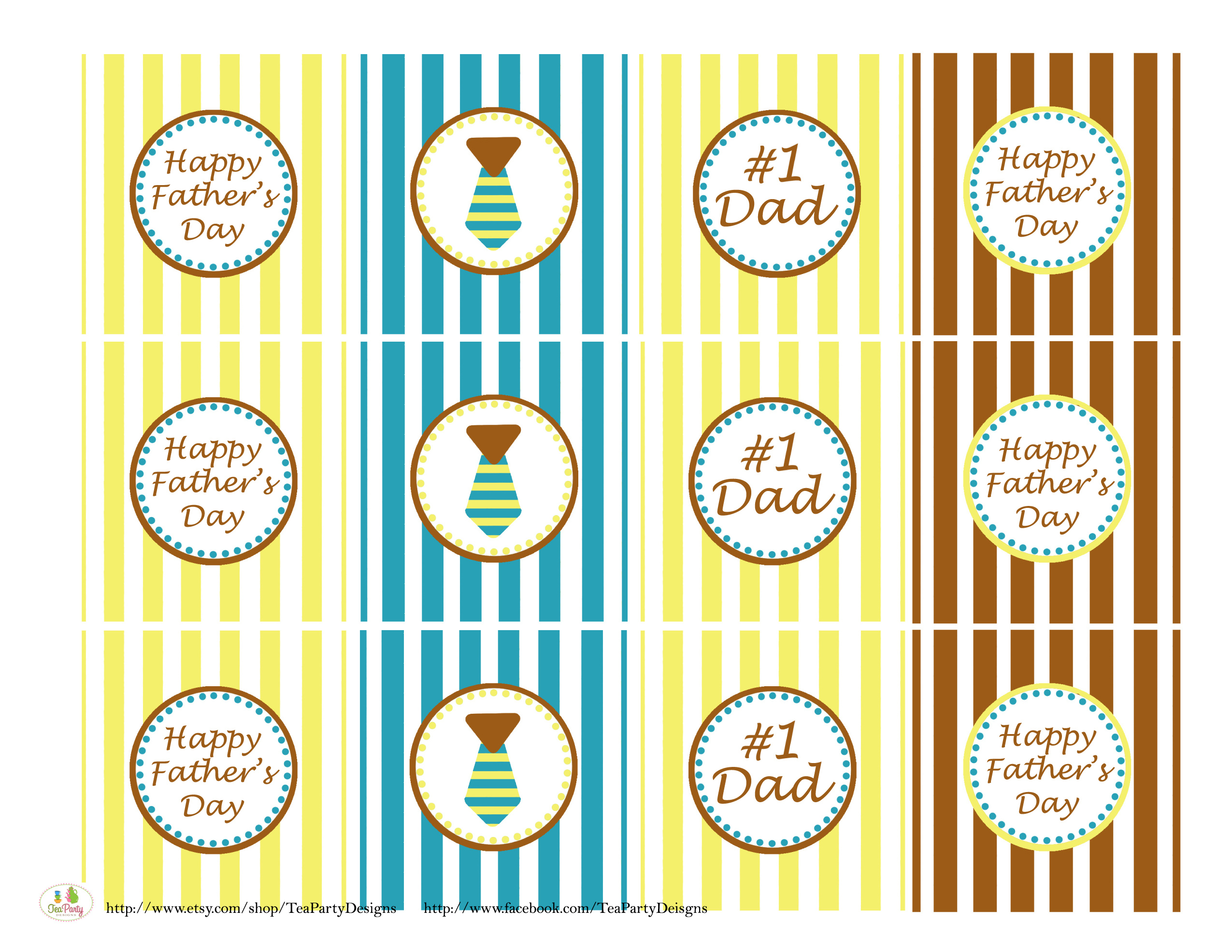 Free Father&#039;S Day Printables From Tea Party Designs | Catch My Party pertaining to Father&#039;S Day Printables Free