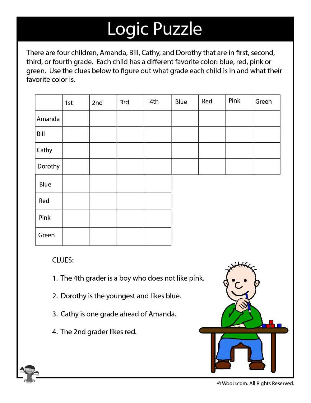 Free Free Printable Difficult Logic Puzzles, Download Free Free for Free Logic Grid Puzzles Printable