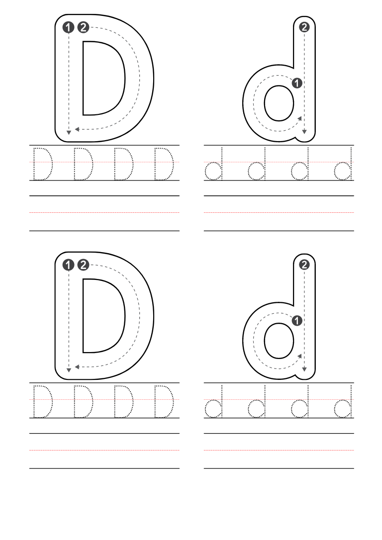 Free Preschool Letter D Worksheets Printable Pdf within Letter D Worksheets Free Printables
