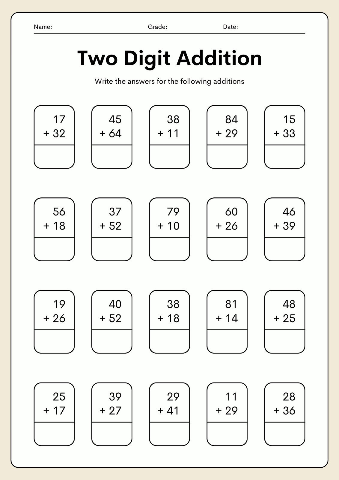 Free Printable 2Nd Grade Math Worksheets | Canva for 2Nd Grade Free Printable Worksheets