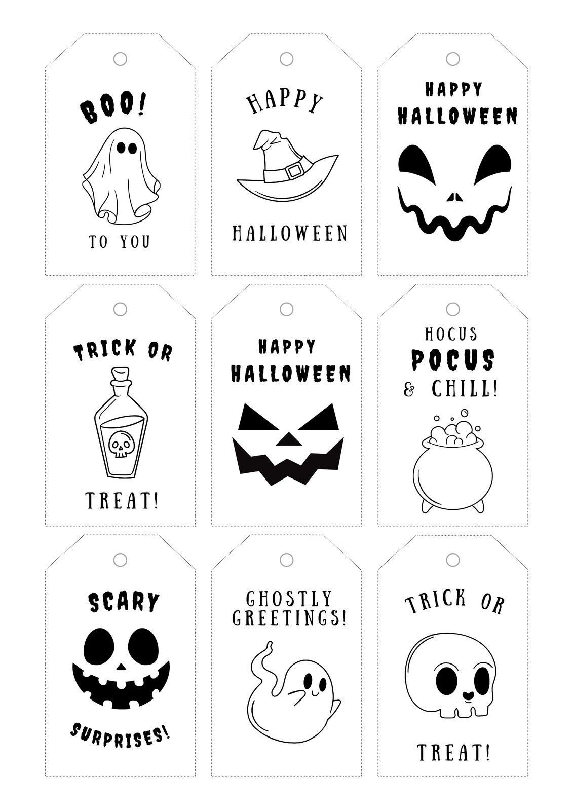 Free Printable And Customizable Halloween Tag Templates | Canva within Halloween Gift Tags Printable Free
