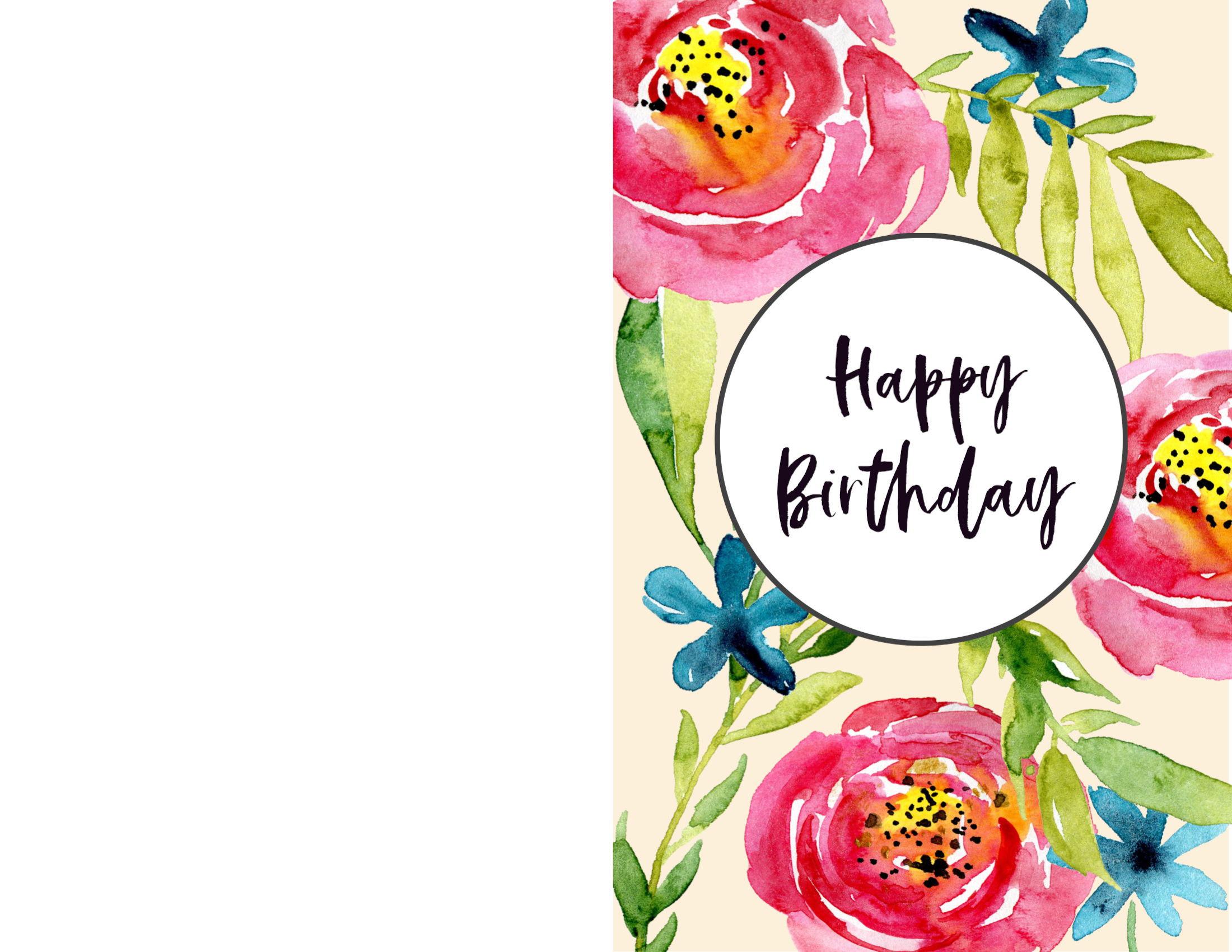 Free Printable Birthday Cards - Paper Trail Design throughout Foldable Free Printable Birthday Card