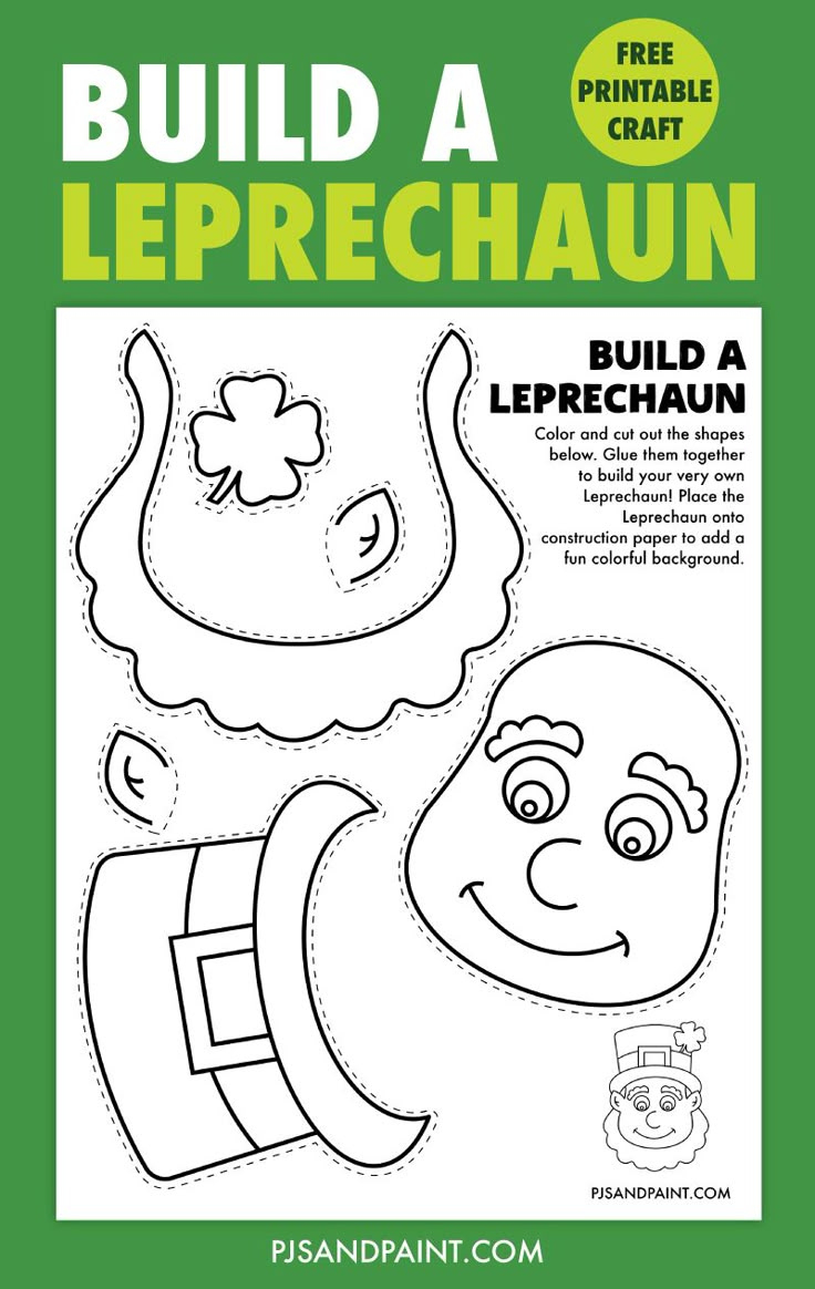 Free Printable Build A Leprechaun Craft | Leprechaun Craft inside Template Build A Leprechaun Printable