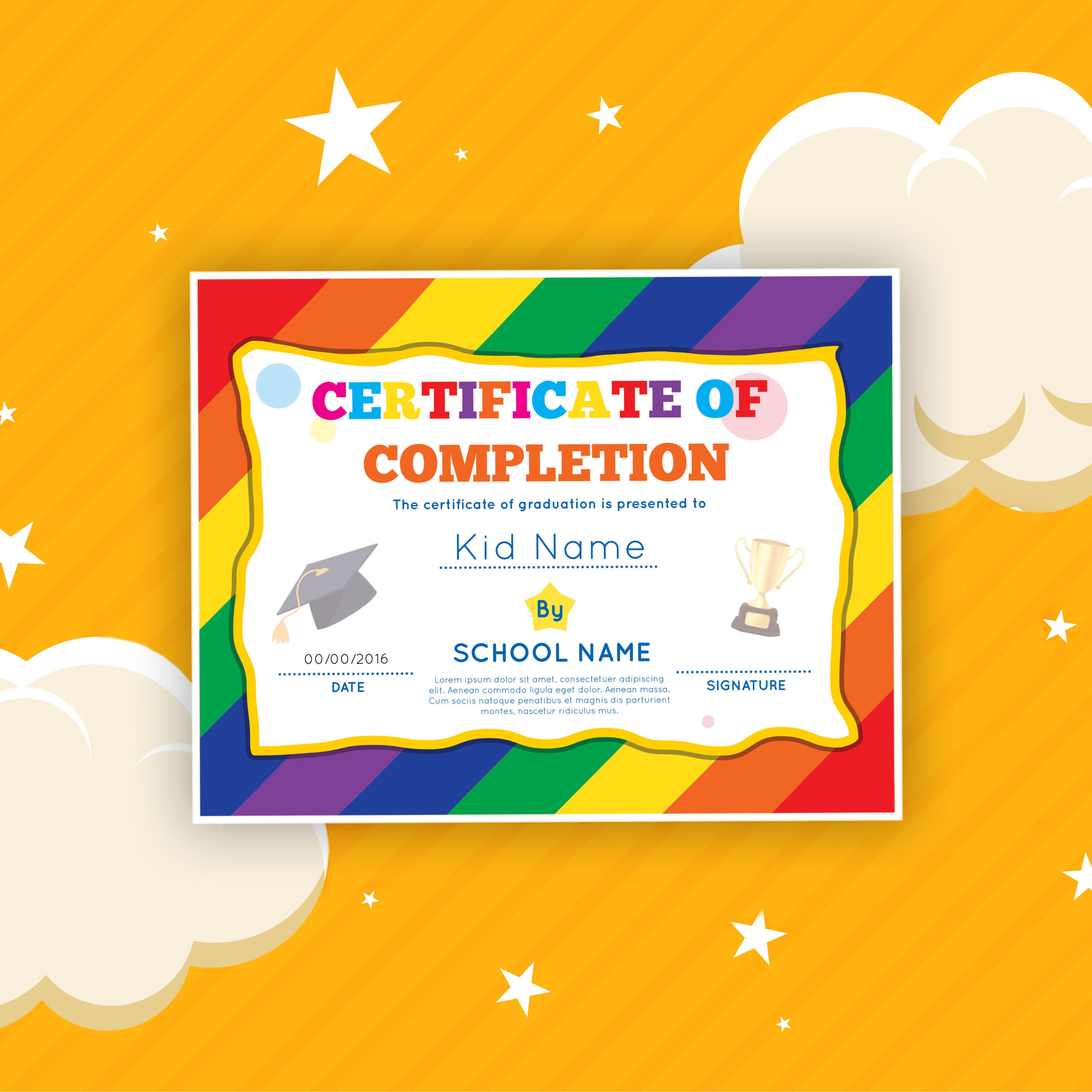 Free Printable Certificate Of Completion Downloadable Template with Free Printable Certificate of Completion