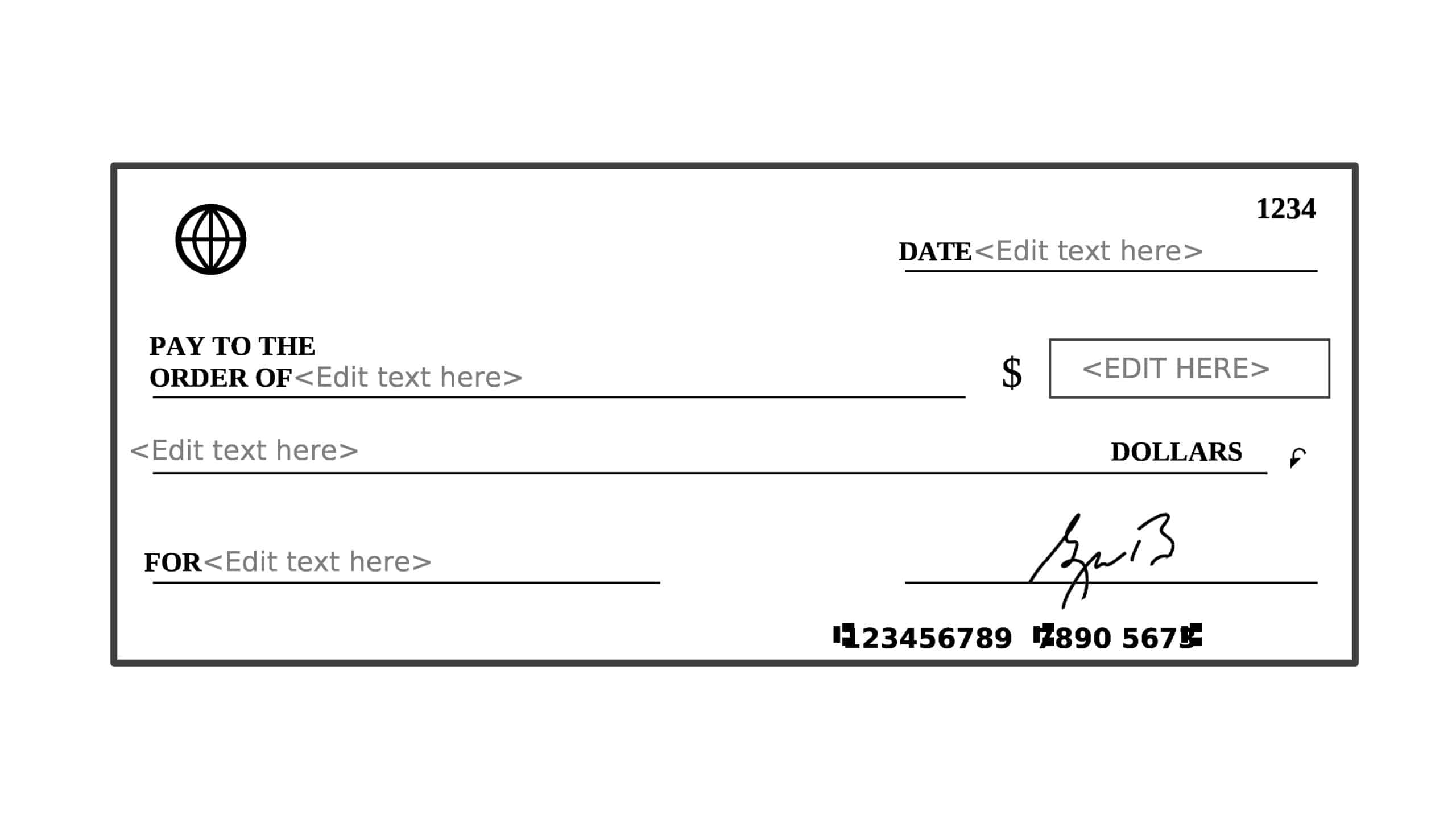 Free Printable Check Template - [+Example, Layout] Excel, Pdf inside Pdf Downloadable Printable Fillable Blank Check Template