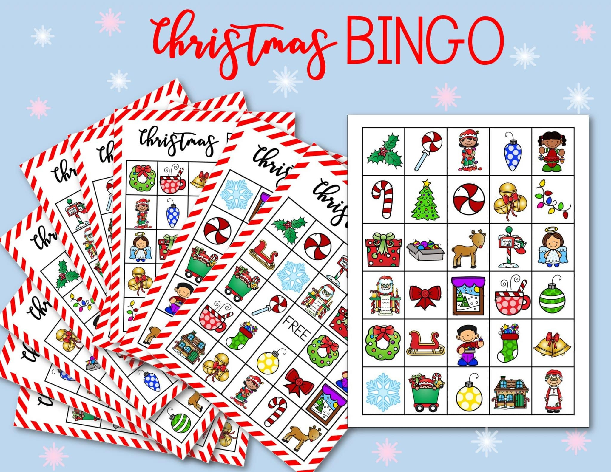 Free Printable Christmas Bingo Cards For Kids &amp;amp; Classrooms - Happy within Christmas Bingo Cards Printable Free
