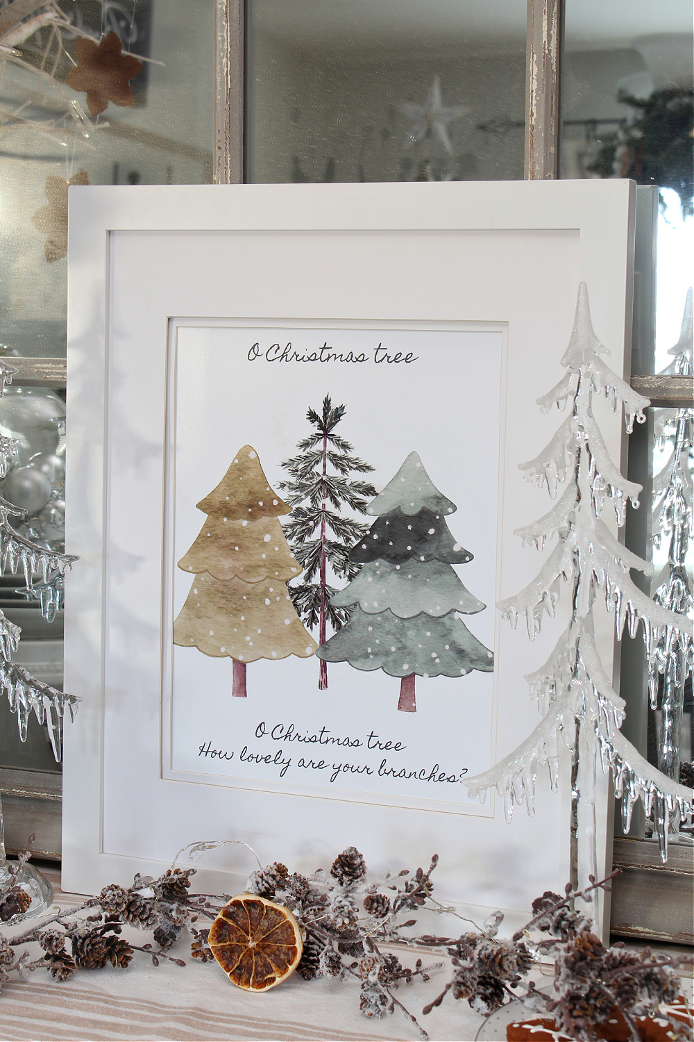Free Printable Christmas Tree Art - Clean And Scentsible inside Free Printable Pictures For Christmas