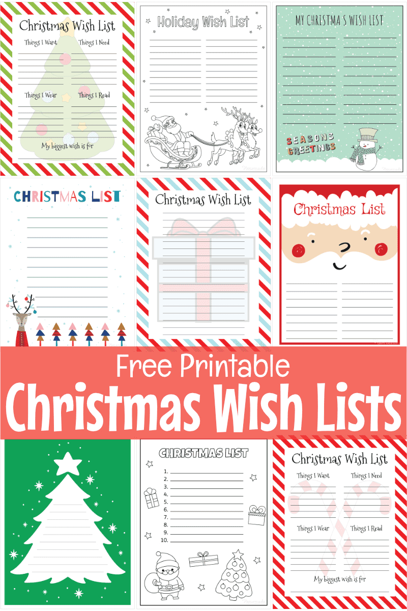 Free Printable Christmas Wish List Templates in Christmas Wish List Template Printable