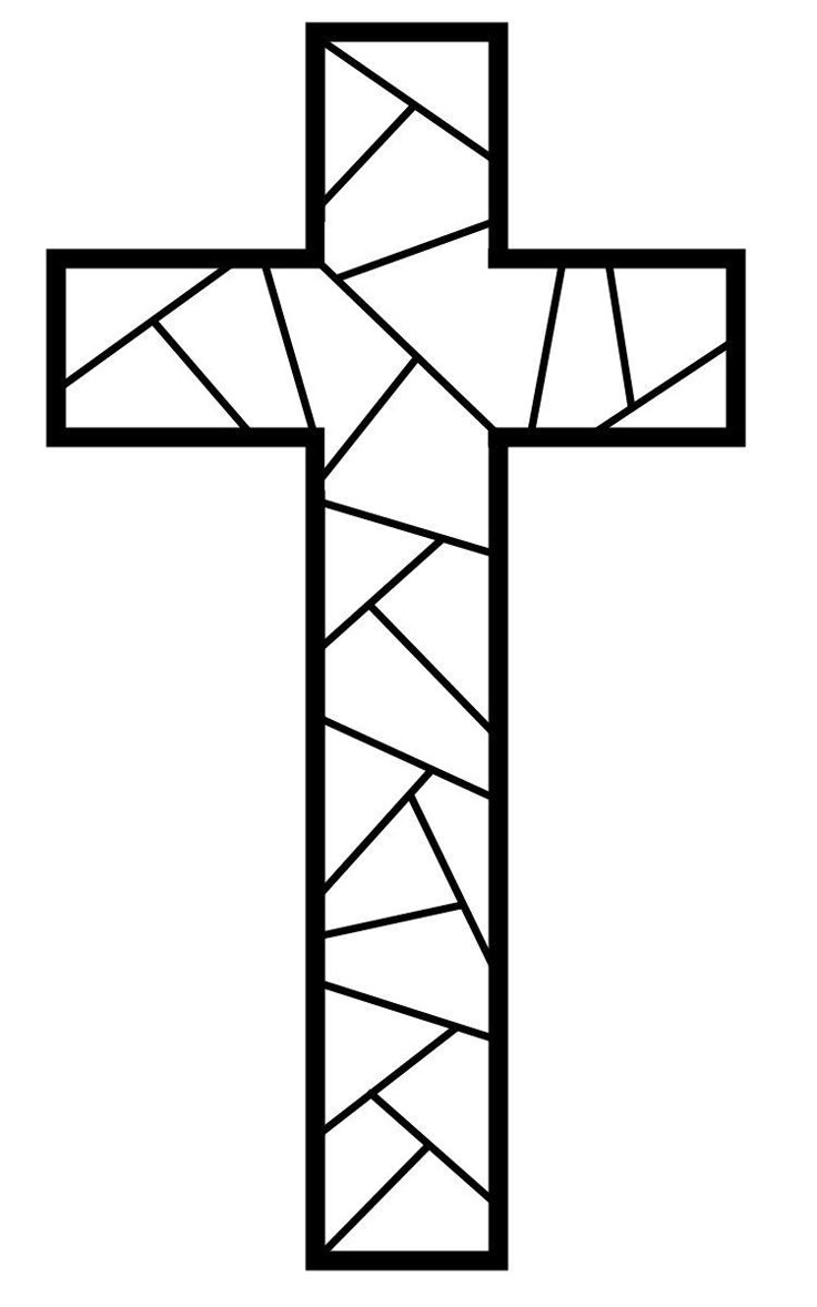 Free Printable Cross Coloring Pages inside Free Printable Stained Glass Cross Patterns