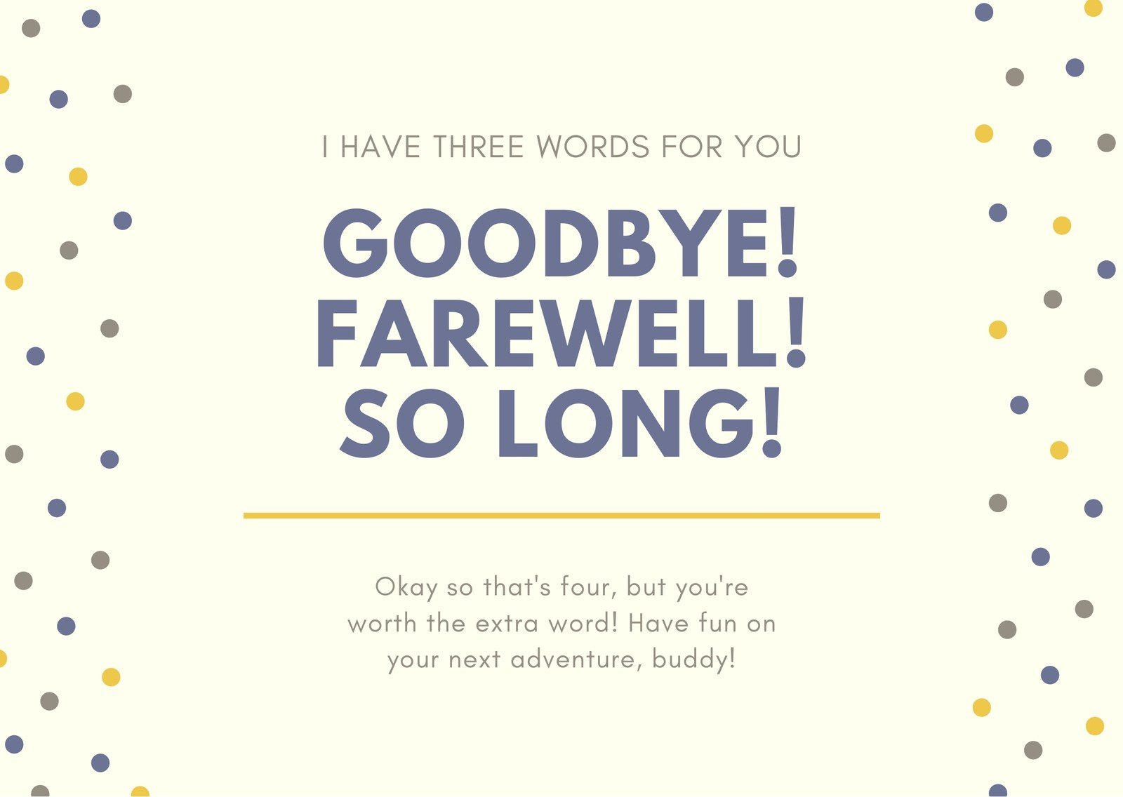 Free, Printable Farewell Card Templates To Personalize Online | Canva with Goodbye Card For Coworker Printable