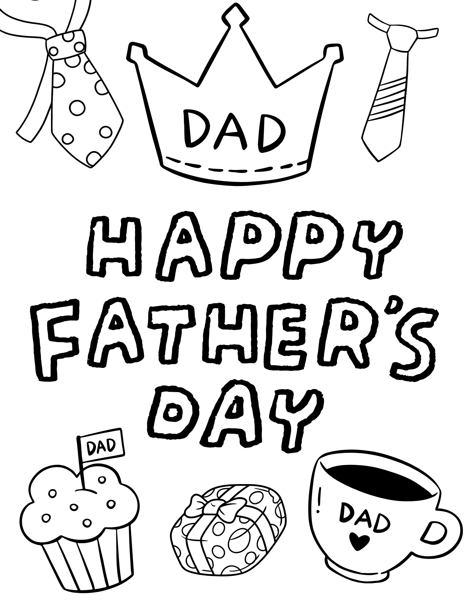 Free Printable Fathers Day Coloring Pages To Celebrate Dad for Father'S Day Printable For Kids