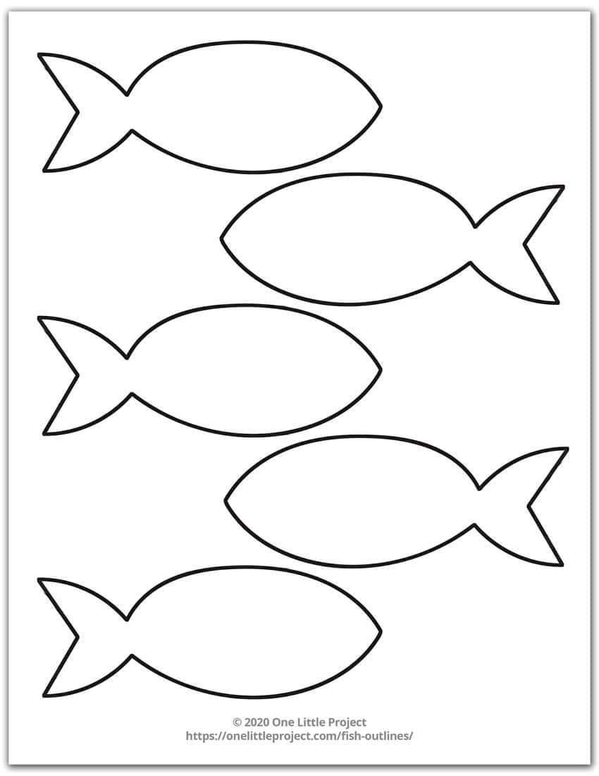Free Printable Fish Outline Pages | Fish Templates - One Little throughout Cut Out Printable Fish Template