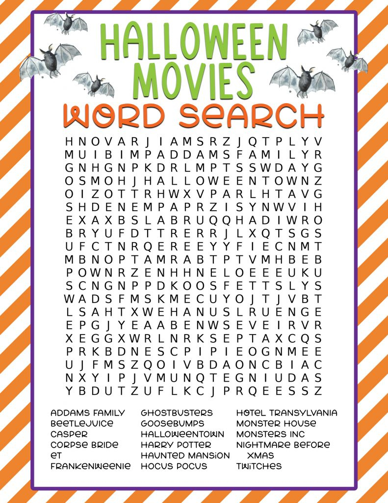 Free Printable Halloween Word Search - Pineapple Paper Co. regarding Halloween Word Search Puzzles Free Printable