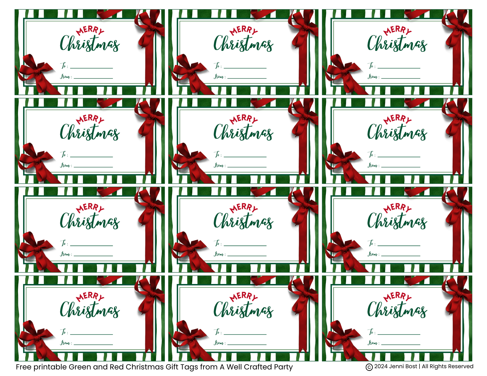 Free Printable Holiday Gift Tags – A Well Crafted Party with regard to Free Printable Gift Tags Templates