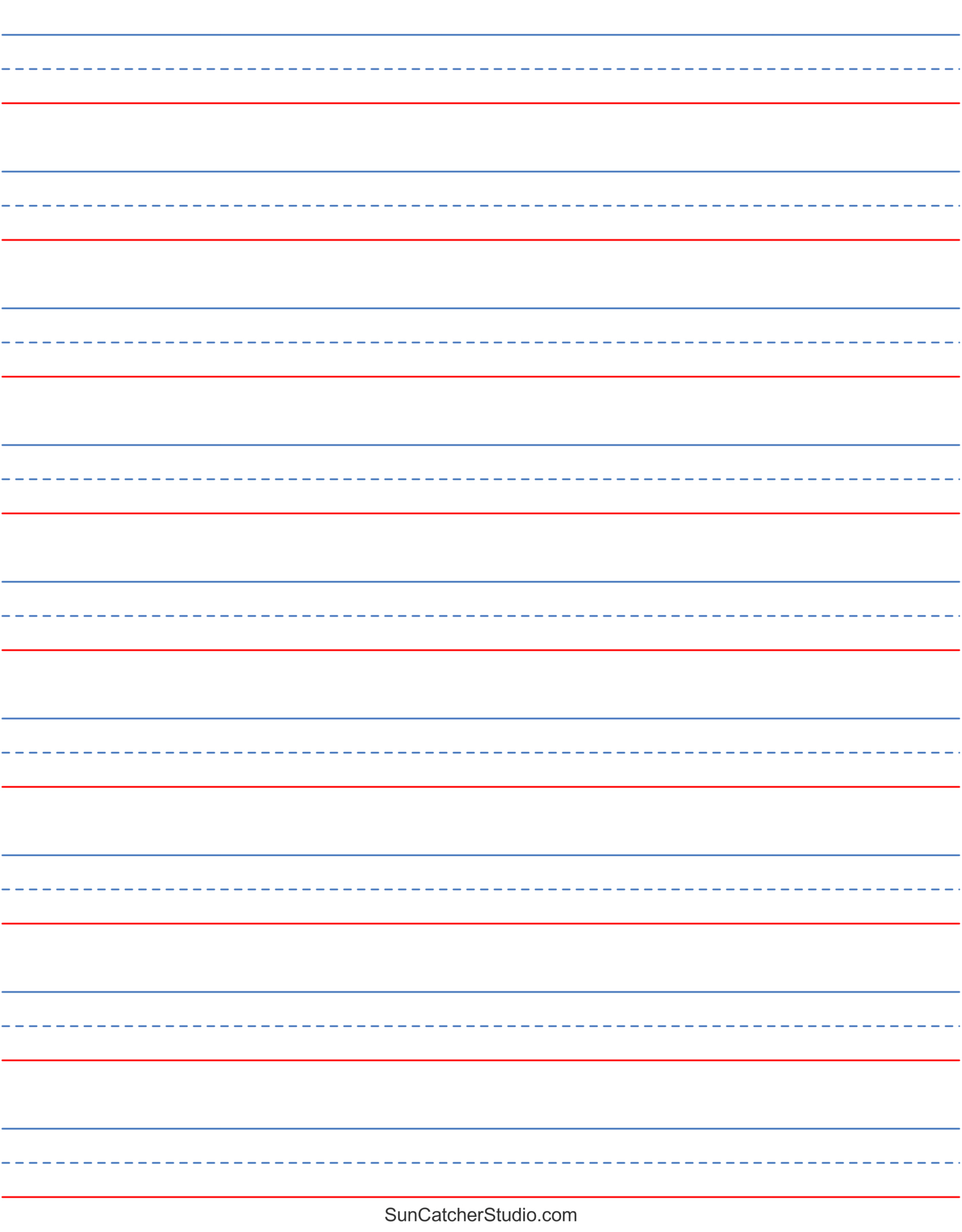 Free Printable Lined Paper (Handwriting, Notebook Templates within Free Printable Writing Paper with Lines