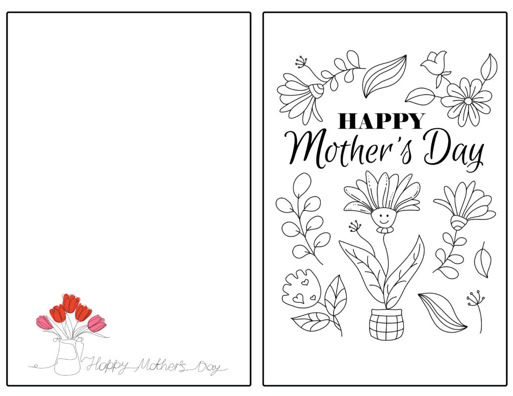 Free Printable Mother'S Day Cards To Color And More For Kids for Mothers Day Free Printable Cards