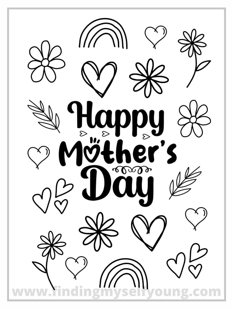 Free Printable Mother'S Day Colouring Card | Finding Myself Young inside Mothers Day Free Printable Cards