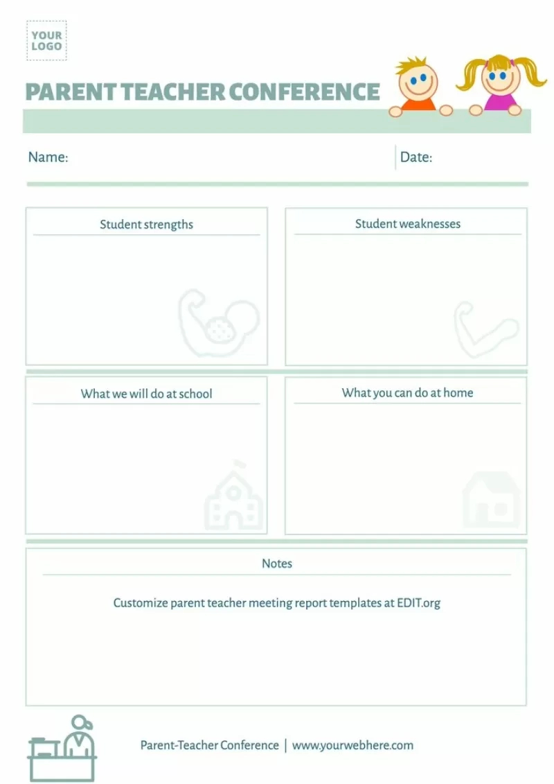 Free Printable Parent-Teacher Conference Forms with Parent Teacher Conference Form Free Printable
