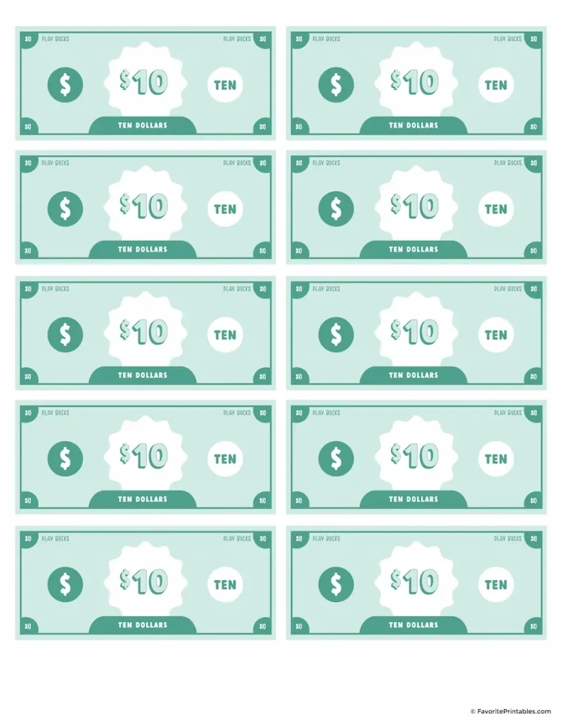 Free Printable Play Money For Kids - Favorite Printables in Printable Fake Money For Kids