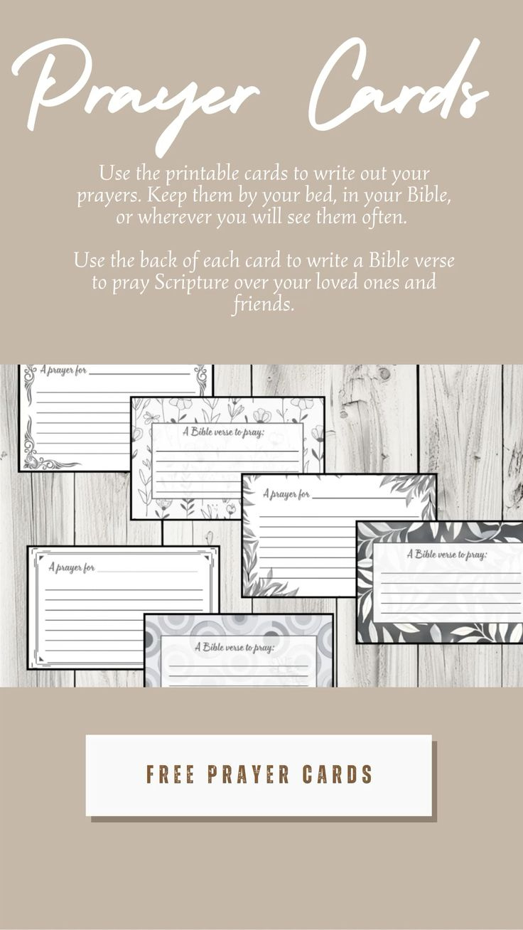 Free Printable Prayer Cards inside Free Printable Prayer Cards For Adults
