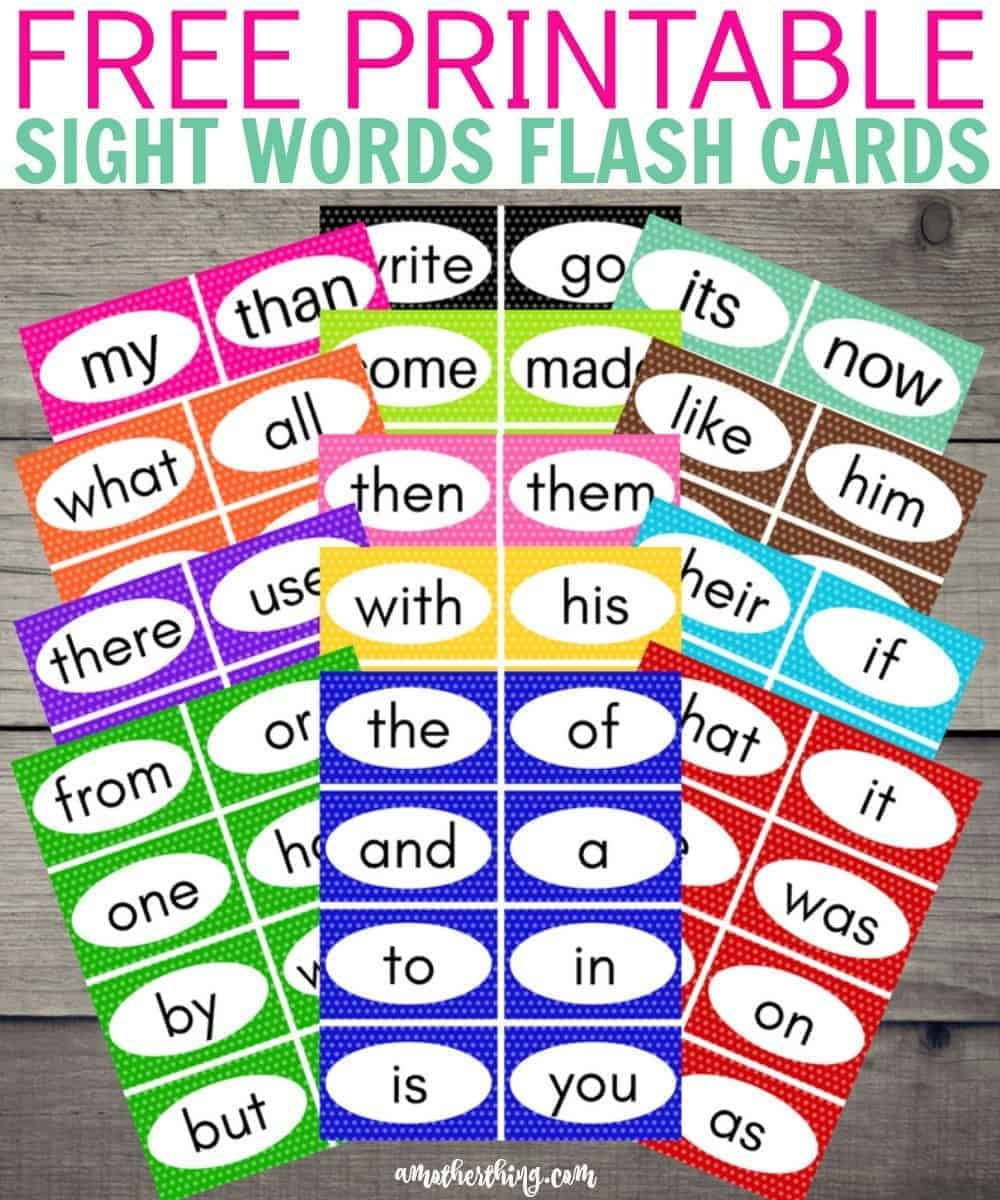 Free Printable Sight Words Flash Cards | It'S A Mother Thing with Free Printable Sight Word Flashcards