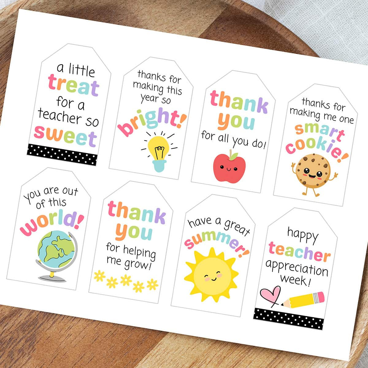 Free Printable Teacher Appreciation Gift Tags - Aubree Originals within Free Teacher Appreciation Printables