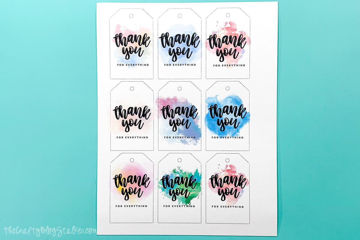 Free Printable Thank You Tags - The Crafty Blog Stalker inside Free Printables Thank You Tags
