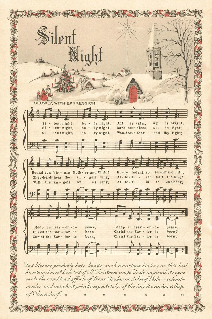 Free Printable Vintage Color Illustration Christmas Carols in Old Free Printable Vintage Christmas Sheet Music