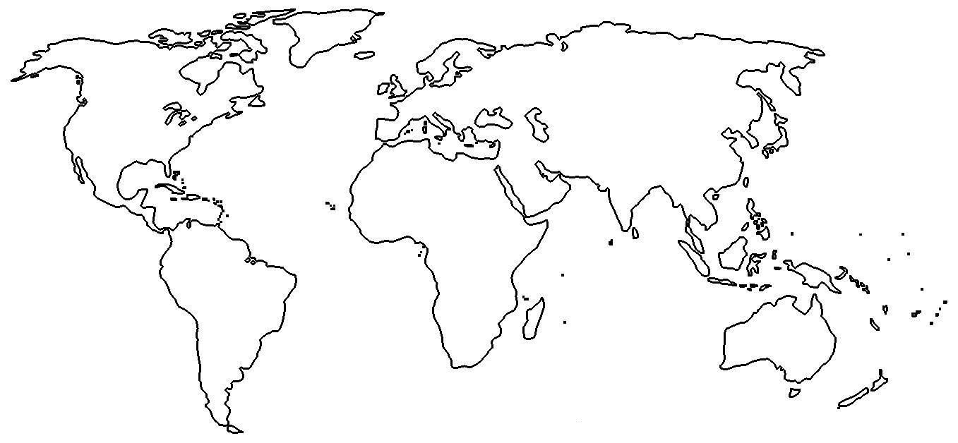 Free Sample Blank Map Of The World With Countries within Blank Map Continents And Oceans Printable