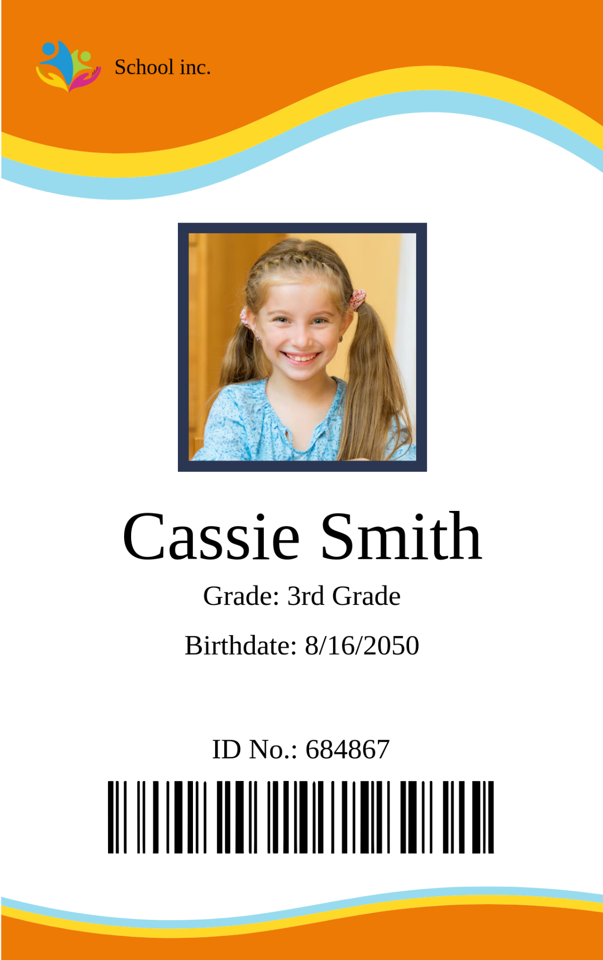 Free Student Id Card Templates, Editable And Printable throughout Printable Id Cards For Students