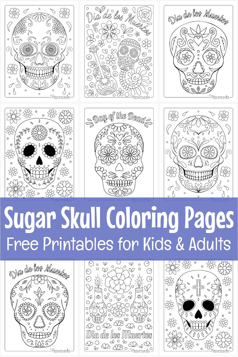 Free Sugar Skull Coloring Pages For Day Of The Dead regarding Sugar Skull Template Printable Free