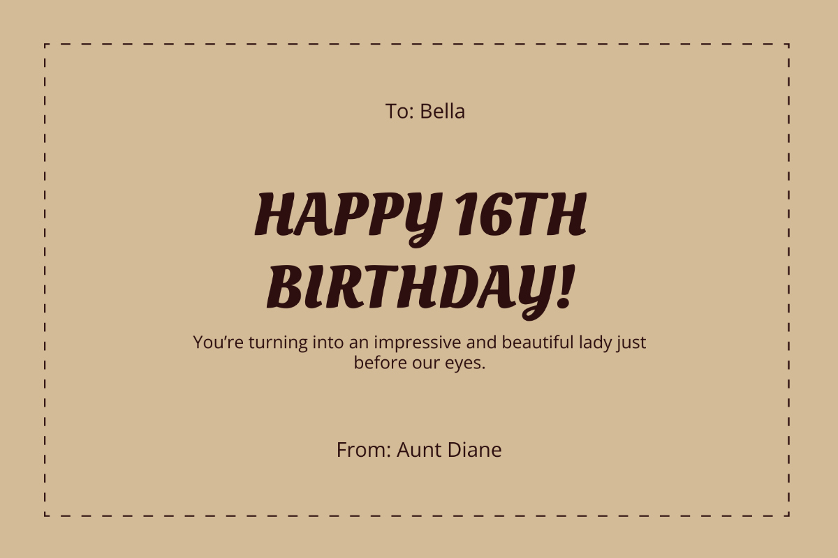 Free Sweet 16 Birthday Card Templates, Editable And Printable in Free Printable 16Th Birthday Cards